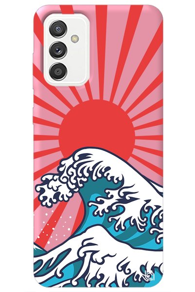 WANNA PROTECT Samsung M52 Pink Premium Velvet Japanese Patterned Silicone Pho...