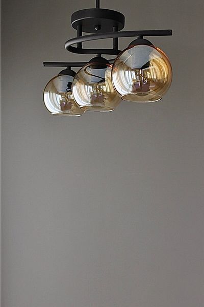 Uçar Lighting Modern Sports Retro Bomonti Black 3-Piece Chandelier