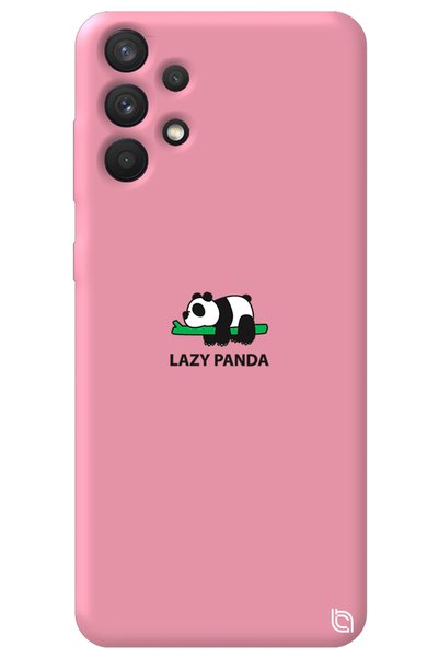 WANNA PROTECT Samsung A23 4g Pink Premium Velvet Panda Patterned Silicone Pho...