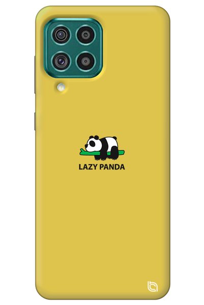 WANNA PROTECT Samsung M22 Yellow Premium Velvet Panda Patterned Silicone Phon...