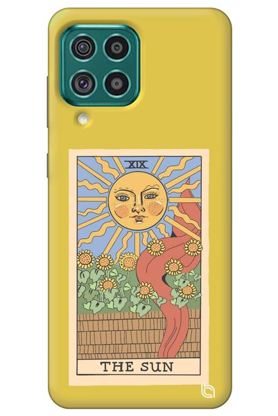 WANNA PROTECT M32 Compatible Yellow Premium Velvet Tarot Sun Patterned Silico...