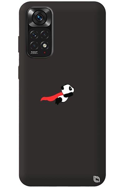 WANNA PROTECT Xiaomi Redmi 10 2022 Black Premium Velvet Inside Flying Panda P...