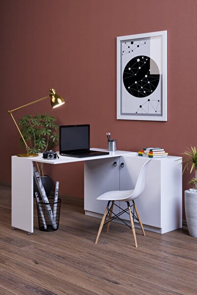 rafineritasarım Rafineri Çalışma Masası Dolaplı Açılır Katlanır Masa