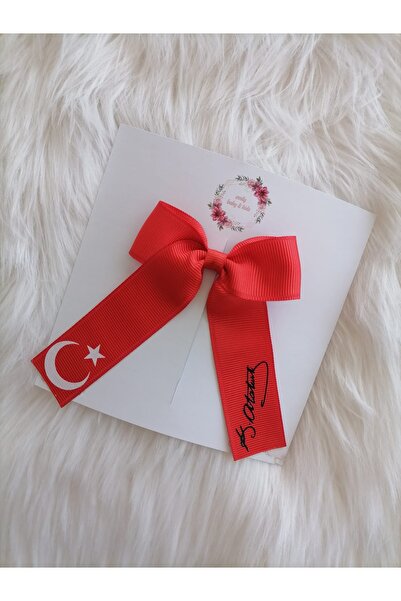Ay Yıldızlı 29 Ekim Bayram Tokası - Atatürk Imzalı Ayyıldızlı Klips Toka - Bayraklı 23 Nisan Tokası