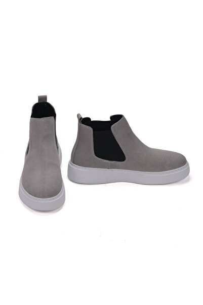 TwoEgoist Erkek Hakiki Süet Deri Eva Tabanlı Chelsea Bot