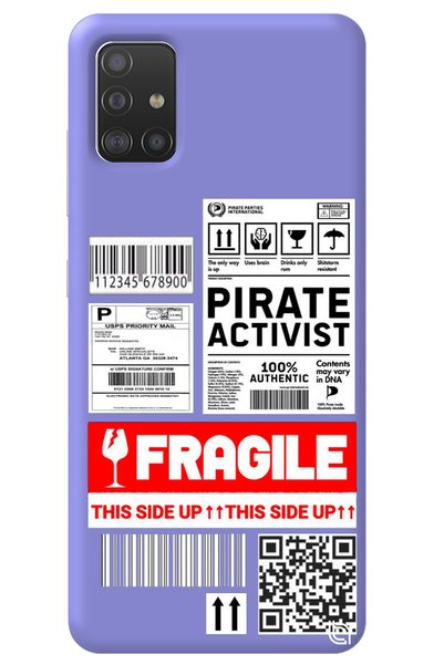 WANNA PROTECT Samsung A71 Lilac Premium Velvet Fragile Patterned Silicone Pho...