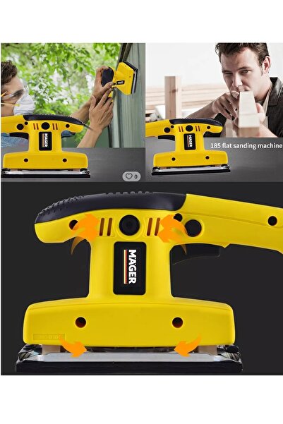 Mager Mgr10280tz Titireşim Zımpara Makinası Güçlü Titreşim 1000 Rpm Kolay Zımpara Değişimi