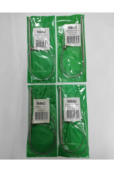 ATMACA TUHAFİYE Çelik Misinalı Gagalı Stoplu Şiş 60 Cm 4lü Set (4,5-5-6-7 NUM...