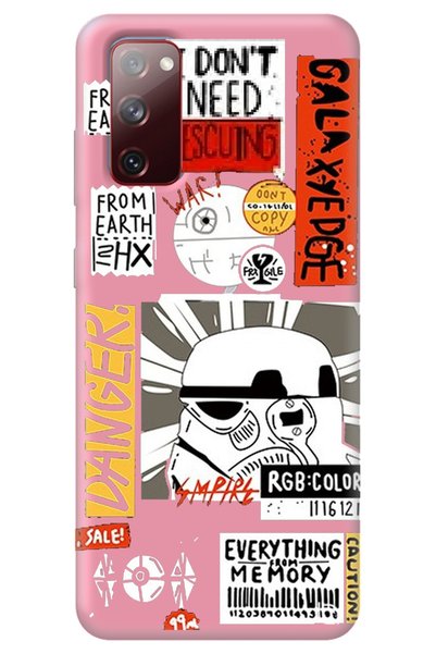 WANNA PROTECT Samsung S20 Fe Pink Premium Velvet Danger Patterned Silicone Ph...