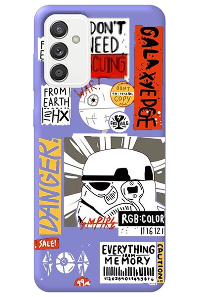 WANNA PROTECT Samsung M52 Lilac Premium Velvet Danger Patterned Silicone Phon...