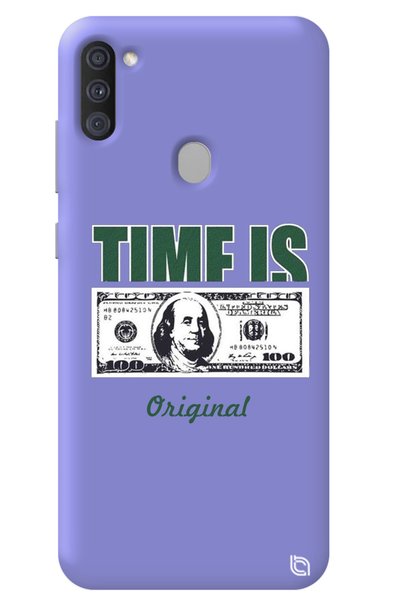 WANNA PROTECT Samsung M11 Lilac Premium Velvet Money Patterned Silicone Phone...
