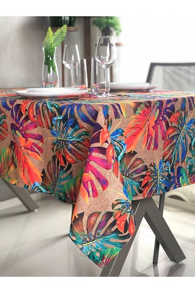 desen izmir Cusut Personalizat, Fata de Masa Baza Camel 130x170 Cm 4-6 Pers