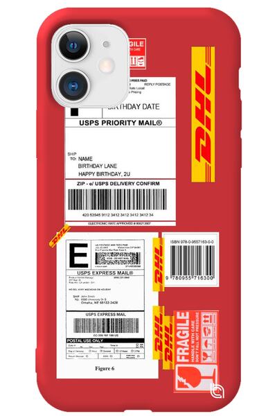 WANNA PROTECT iPhone 11 Red Premium Velvet Inside Express Patterned Silicone ...