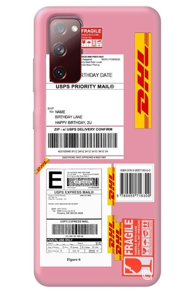WANNA PROTECT Samsung A03S Pink Premium Velvet Inside Express Patterned Silic...