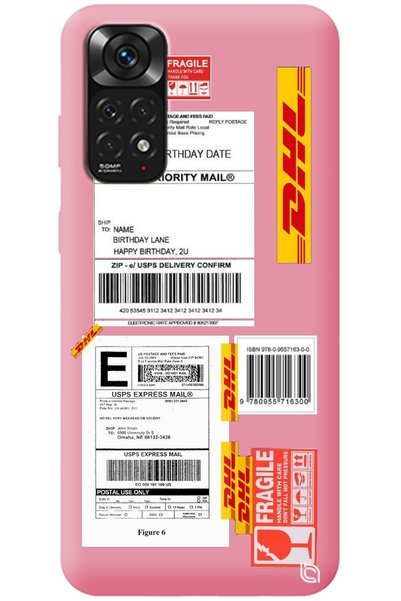 WANNA PROTECT Xiaomi Redmi 10 2022 Pink Premium Velvet Inside Express Pattern...