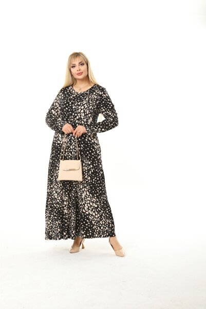 Mezura Γυναικείο μακρυμάνικο, χτενισμένο βαμβακερό χιτζάμπ βισκόζης, κατάλληλο μακρύ φόρεμα