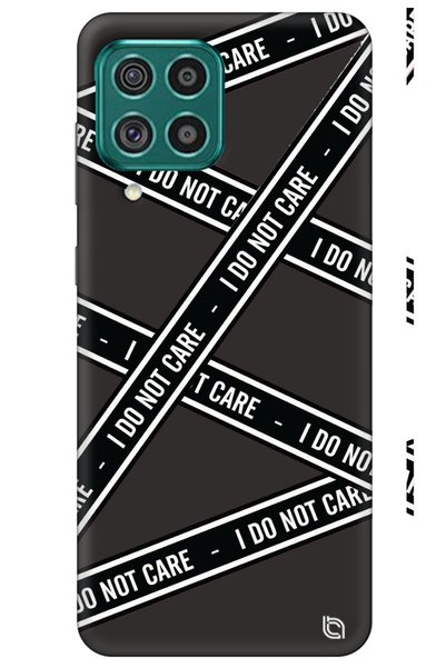 WANNA PROTECT Samsung M53 Black Premium Velvet Inside Dont Care Patterned Sil...