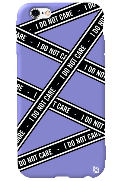 WANNA PROTECT iPhone 6 6S Lilac Premium Velvet Inside Dont Care Patterned Sil...