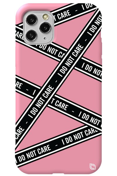 WANNA PROTECT iPhone 11 Pro Max Pink Premium Velvet Inside Dont Care Patterne...