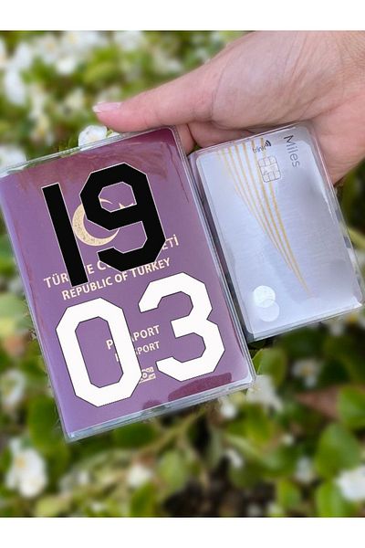 Cekuonline 1903 Patterned Universal Transparent Passport Case Model Suitable for All Country Passports