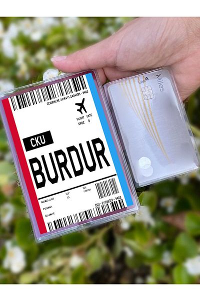 Cekuonline Flight Ticket Burdur Patterned Universal Transparent Passport Cover Model Suitable for All Country Passports