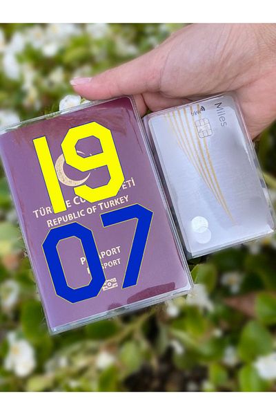 Cekuonline 1907 Patterned Universal Transparent Passport Cover Model Suitable for All Country Passports