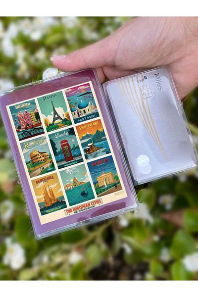 Cekuonline European Patterned Universal Transparent Passport Case Model Suitable for All Country Passports