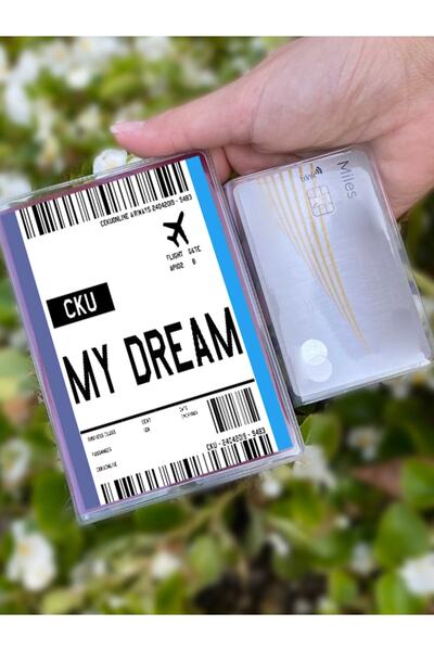 Cekuonline Авіаквиток My Dream з малюнком Прозорий чохол для паспорта, підходить для паспортів усіх країн