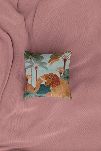 Dekomall Husă de pernă cu două fețe Saffran Elephant Palm 211