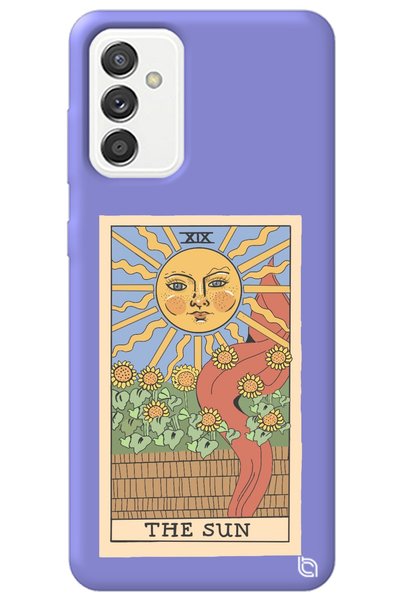 WANNA PROTECT Samsung M52 Compatible Lilac Premium Velvet Inside Tarot Sun Pa...