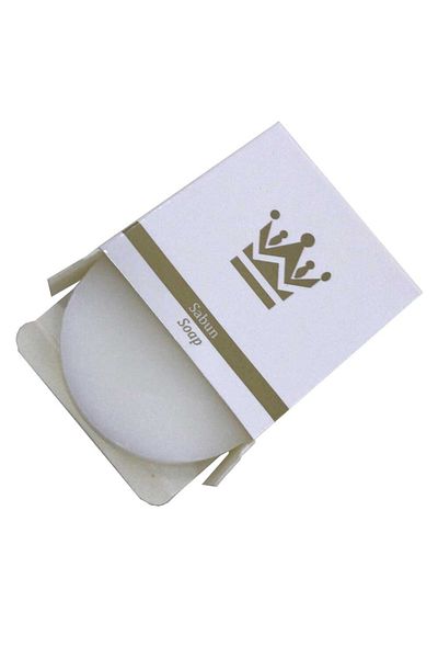 PRİVATE 500 Pieces of Hotel Soap with Boucle Box 15 gr White Round