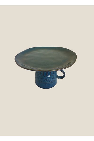 NORDHUS Blue Sea Cup Standing Presentation Plate