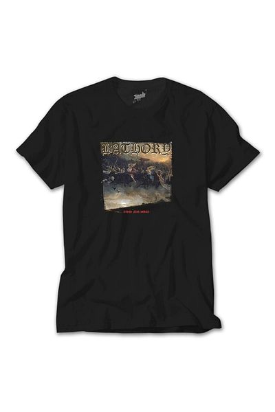 Z zepplin Μαύρο μπλουζάκι Bathory Blood Fire Death