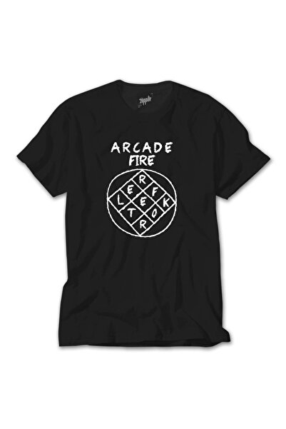 Z zepplin Μαύρο T-Shirt Arcade Fire Reflektor