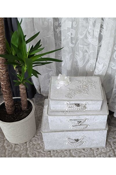 VK CAN MAĞAZALARI Çeyiz Sandıkları 3 Lü Söz Nişan Bohça Gelin Düğün