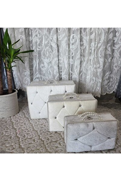VK CAN MAĞAZALARI Çeyiz Sandıkları 3 Lü Söz Nişan Bohça Gelin Düğün