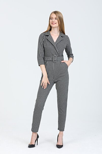 bayansepeti Жіночий еластичний жакардовий одяг з візерунком «гусяча лапка», к...