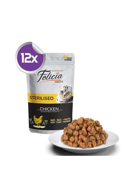 Felicia Tavuklu Tahılsız Kısırlaştırılmış Kedi Konservesi 12x85gr