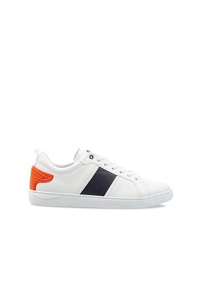 Benetton Ανδρικά αθλητικά παπούτσια σε λευκό Navy Blue Bn-30138