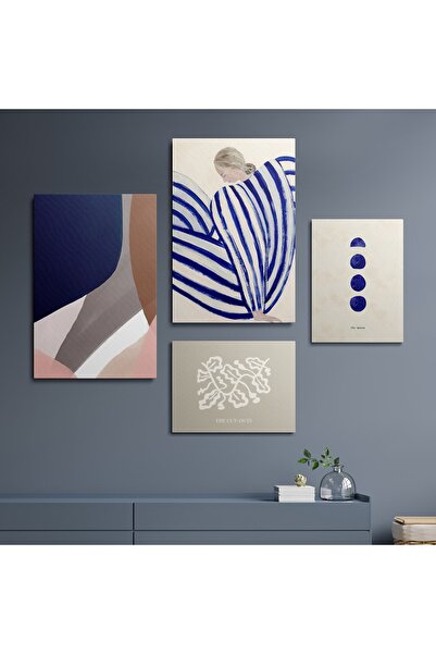 HOMEPACK Σετ ζωγραφικής τοίχου σε καμβά 4 τεμαχίων Hp170