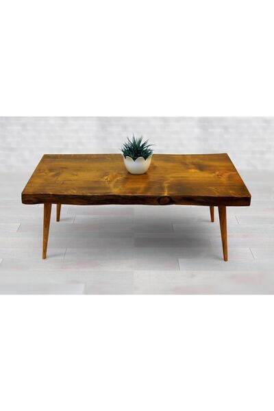 Mobenta Doğal Ağaç Masif Kütük Orta Sehpa (60cm X 90cm) Ağaç Ayak