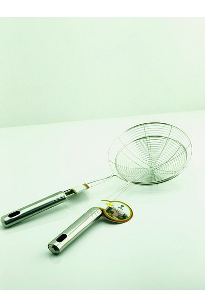 Elite Home Studio Double Stainless Steel Colander Large Size 15 cm Small Size 13 cm