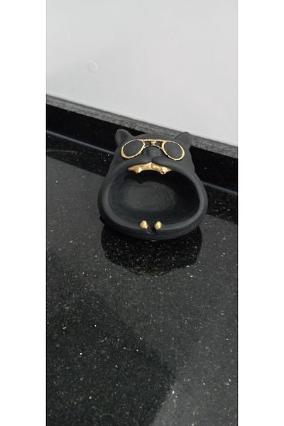 HUNATASARIM Decorative Bulldog Dog Ashtray