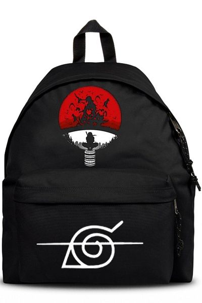 Köstebek Naruto Itachi Logo School Backpack - Water Bottle Detailed