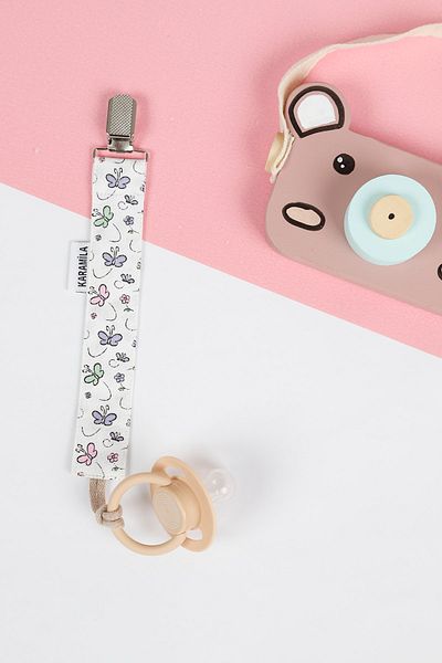 KARAMİLA Set of 3 Baby Girl Pacifier Strap - Pacifier Chain - Pacifier Holder