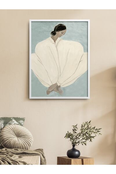 HOMEPACK Beyaz Lamine Çerçeveli Tekli Tablo Tk/036