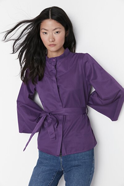 Trendyol Collection Shirt - Purple - Fitted