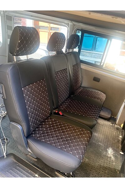 AKINCI Volkswogen Transporter 4 1 T.6 T.7 خلفية سوداء مطرزة باللون الأبيض