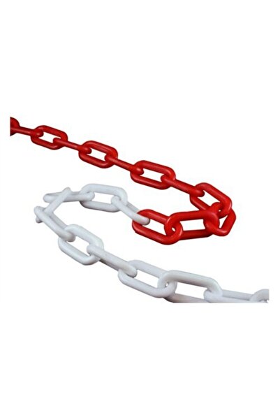 Genel Markalar 1 Metre 8 Mm Kırmızı Beyaz Plastik Trafik Zinciri Otopark Hiza...