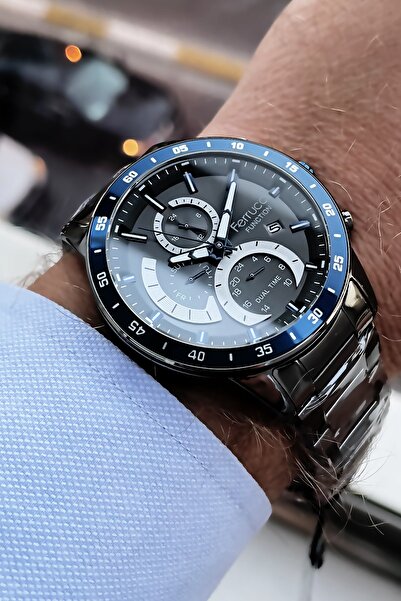 Ferrucci Function Erkek Kol Saati 3 Atm Su Geçirmez Füme Renk Çelik Kordon + Bileklik Elg584